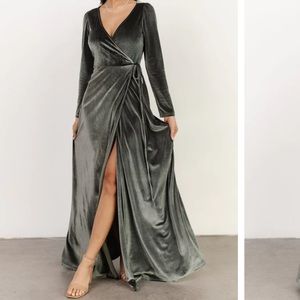 Baltic Born Esmerelda Velvet Wrap Maxi Dress